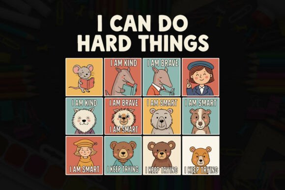 I Can Do Hard Things Graphics for T-Shirt Designs