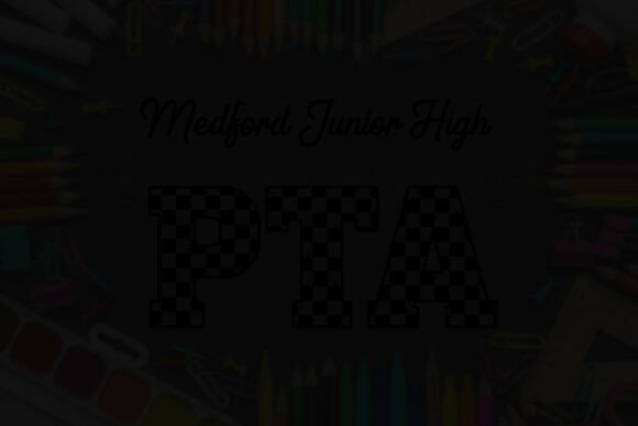 Medford Junior High PTA Checkered Letter Graphics & T-Shirt Designs