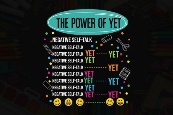 Negative Self-Talk Graphics for T-Shirt Designs
