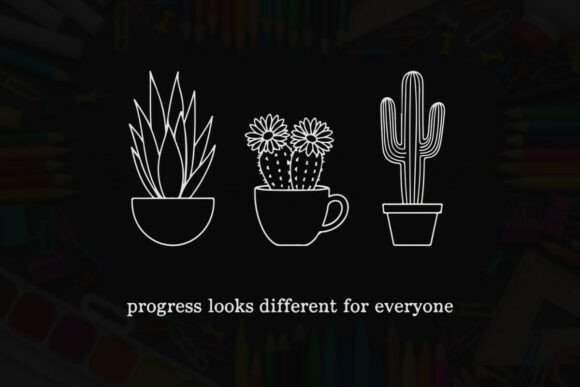 Progress Looks Different for Everyone Graphics & T-Shirt Designs