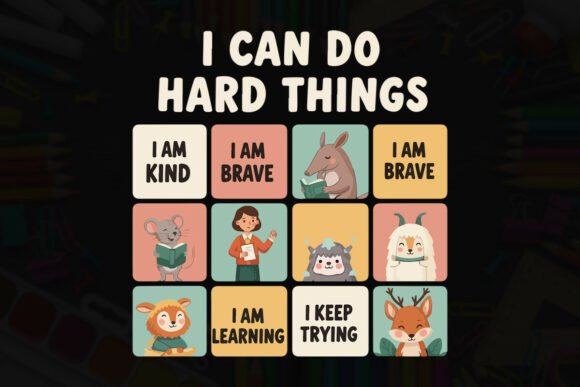 Reviewing Kind Brave Learning Affirmation Art for Embroidery