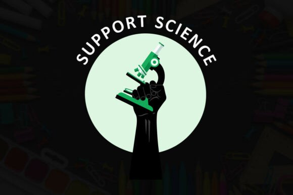Support Science Fist Graphics & T-Shirt Designs